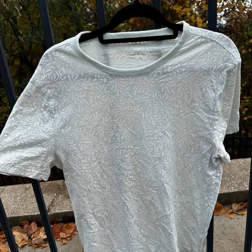 Express Light Teal Patterned Tee